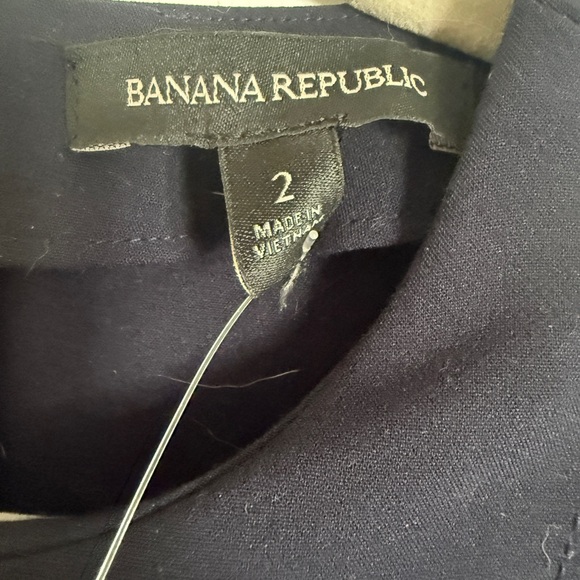 NWT Banana Republic Navy Blue Fit and Flare Dress - Picture 2 of 5